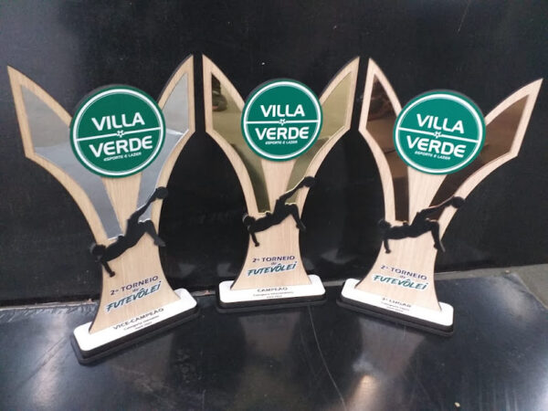 TROFÉUS EM MDF PARA FUTEVÔLEI FTV-005